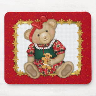 Tapis De Souris Beary Joyeux Noël -Girl Teddy