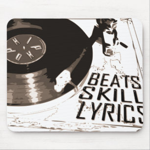 TAPIS DE SOURIS BEATS SKILL LYRICS RECORD PLAYER