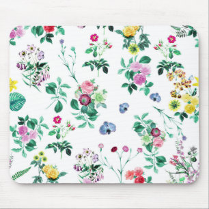 Tapis De Souris Beau art floral rétro