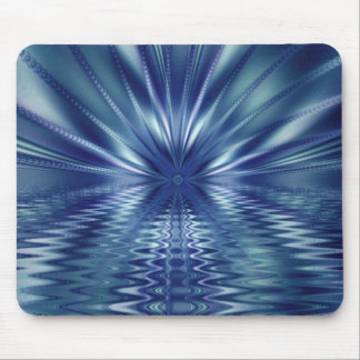 Tapis De Souris Beau Art Fractal Bleu Fin