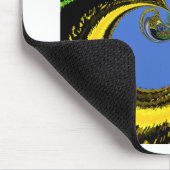 Tapis De Souris Beau Beau Art Sud-Africain Jaune et Bleu (Coin)