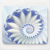Tapis De Souris Beau Bleu & Blanc Mer Shell Art Fractal fin (Devant)