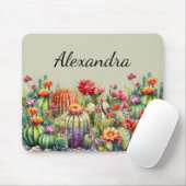 Tapis De Souris Beau Cactus Flower Avec Nom (Avec souris)