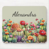 Tapis De Souris Beau Cactus Flower Avec Nom (Devant)