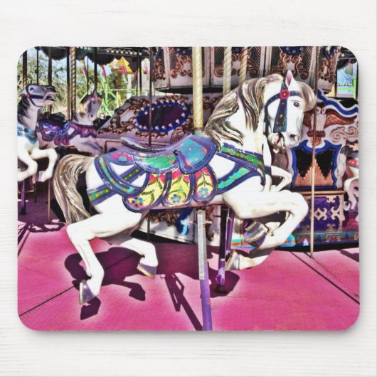 Tapis De Souris Beau Carrousel Horse Carnival Mousepad (Devant)