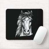 Tapis De Souris Beau Cheval Avec Bandana Polka Dot - Main (Avec souris)