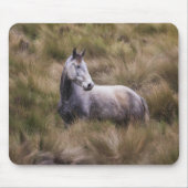 Tapis De Souris Beau Cheval gris coloré (Devant)