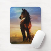 Tapis De Souris Beau Cheval Mousepad (Avec souris)
