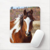 Tapis De Souris Beau cheval Mousepad de peinture (Avec souris)