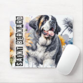 Tapis De Souris Beau chien Saint Bernard (Avec souris)