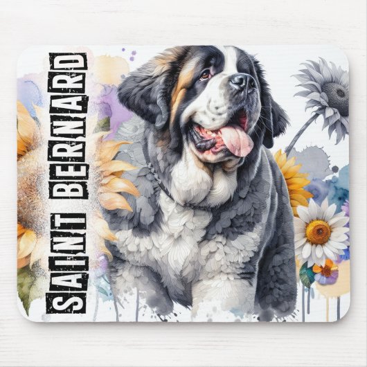 Tapis De Souris Beau chien Saint Bernard (Devant)