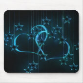Tapis De Souris Beau coeur et étoile Mousepad (Devant)