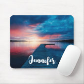 Tapis De Souris Beau coucher de soleil sur un lac de Calme (Avec souris)