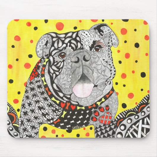 Tapis De Souris Beau et coloré anglais Bulldog Mousepad (Devant)