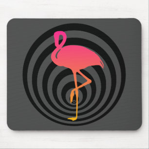 Tapis De Souris Beau flamant en cercles