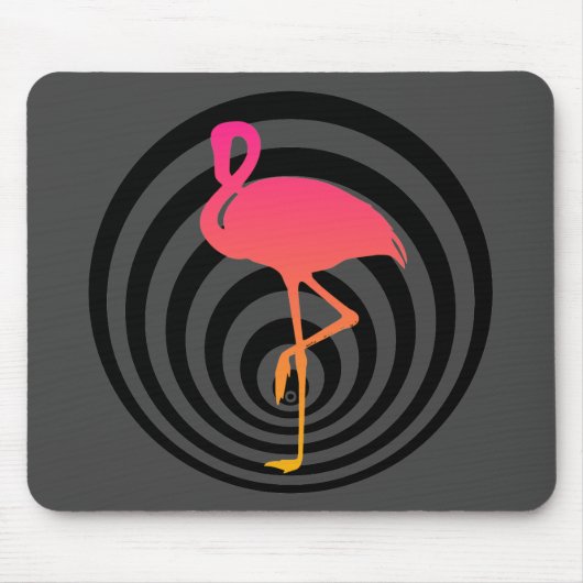 Tapis De Souris Beau flamant en cercles (Devant)