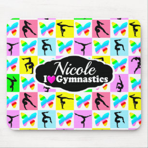 TAPIS DE SOURIS BEAU GYMNASTIQUE BUTTERFLY DESIGN