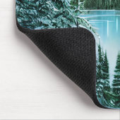 Tapis De Souris Beau Hiver Sky Mountain Lake (Coin)