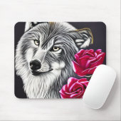 Tapis De Souris Beau loup Mousepad (Avec souris)