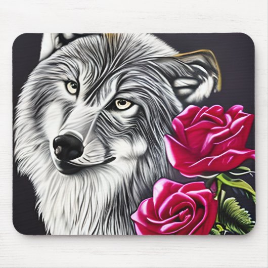Tapis De Souris Beau loup Mousepad (Devant)