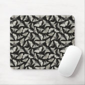 Tapis De Souris Beau Motif de papillon Beige Noir (Avec souris)