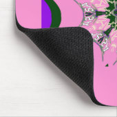 Tapis De Souris Beau motif de teinte violet rose bébé monogramme d (Coin)