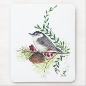 Tapis De Souris Beau Oiseau Nuthatch (Devant)