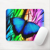 Tapis De Souris Beau papillon bleu Morpho (Avec souris)