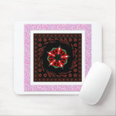 Tapis De Souris Beau rose Bleu Blanc Coeurs d'amour Design (Avec souris)