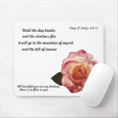 Tapis De Souris Beau Rose Mousepad. (Avec souris)