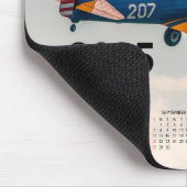 Tapis De Souris Beau Stearman Airplane 2025 Calendrier (Coin)