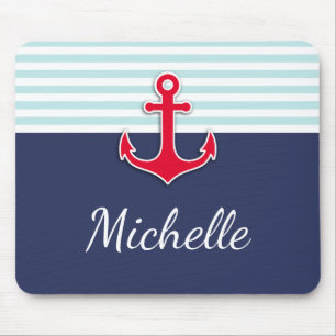 Tapis De Souris Beau texte nautique de coutume de conception