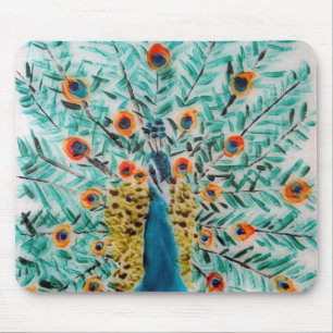Tapis De Souris Beau vert émeraude et vert turquoise paon