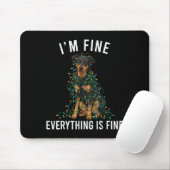 Tapis De Souris Beauceron Christmas I'm Fine Everything Is Fine (Avec souris)