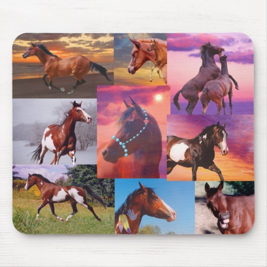 Tapis De Souris Beaucoup de chevaux Mousepad (Devant)