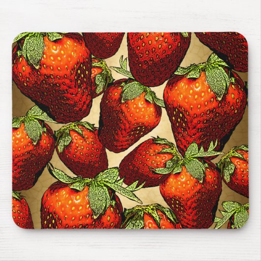 Tapis De Souris Beaucoup de fraises (Devant)