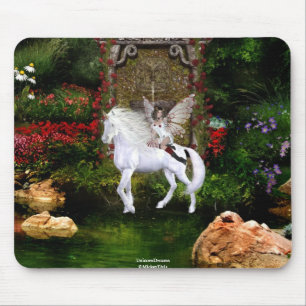 Tapis De Souris Beauté blanche 7 de licorne de coeur d'ange