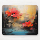 Tapis De Souris Beauté Cachée – Art Moderne Floral Abstrait (Devant)