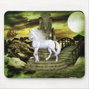 Tapis De Souris Beauté de blanc de licorne