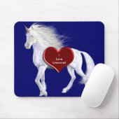 Tapis De Souris Beauté de blanc de licorne (Avec souris)