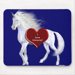 Tapis De Souris Beauté de blanc de licorne