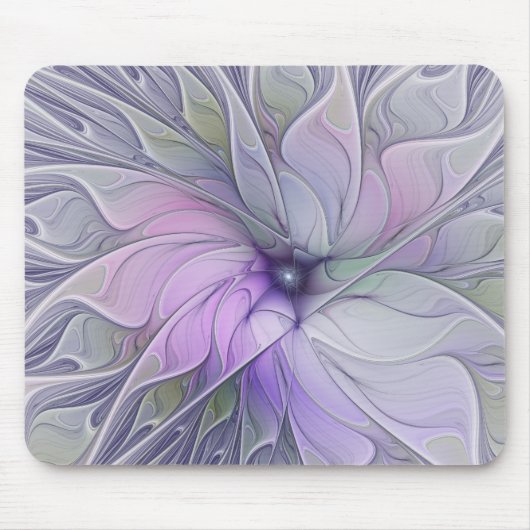 Tapis De Souris Beauté étonnante Fleur d'art Abstrait fractal mode (Devant)