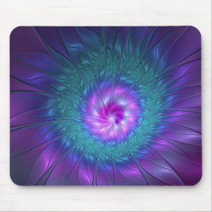 Tapis De Souris Beauté florale abstraite Art fractal coloré Fleur