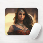 Tapis De Souris Beauté orientale de fille arabe (Avec souris)