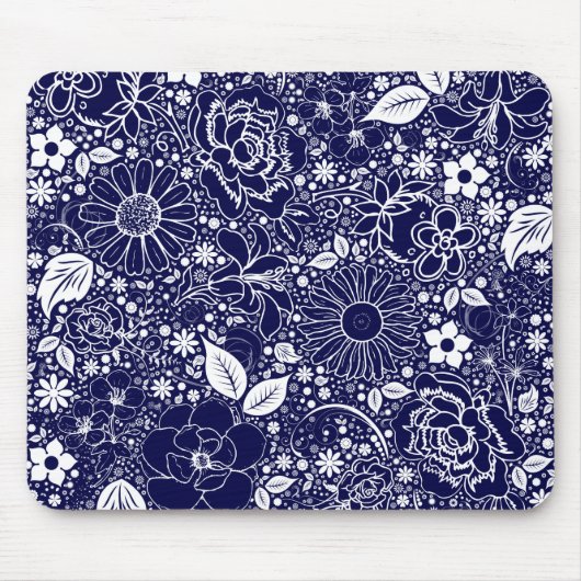 Tapis De Souris Beautés botaniques Bleu (Devant)