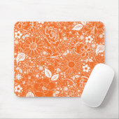Tapis De Souris Beautés botaniques Orange (Avec souris)