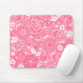 Tapis De Souris Beautés botaniques Pink clair MOUSEPAD (Avec souris)