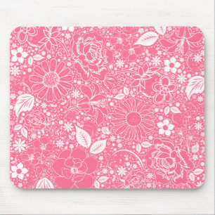 Tapis De Souris Beautés botaniques Pink clair MOUSEPAD