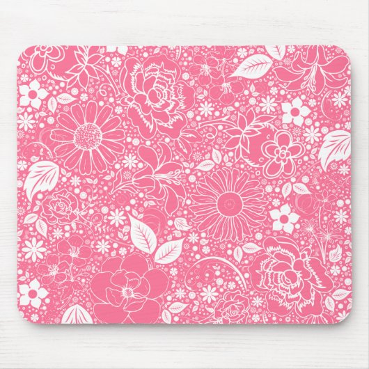 Tapis De Souris Beautés botaniques Pink clair MOUSEPAD (Devant)