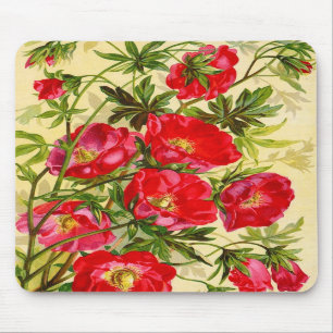 Tapis De Souris Beautés Vintages Floral Mousepad